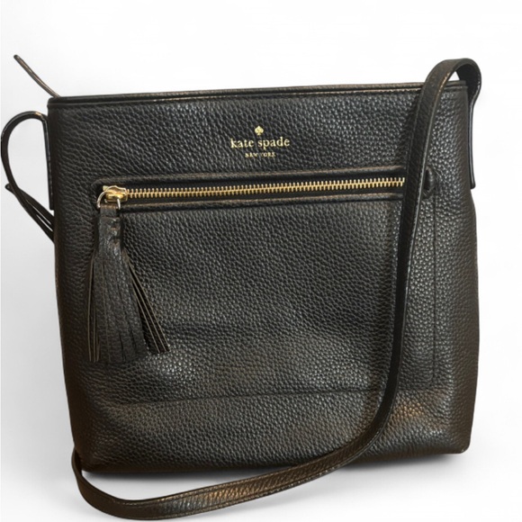 Kate Spade Black Pebbled Leather Crossbody Bag - Picture 1 of 7